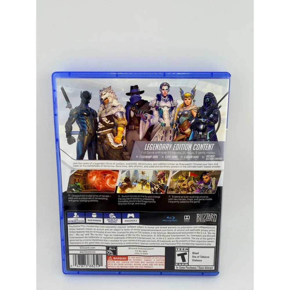 Overwatch Legendary Edition Sony PlayStation 4 PS4 Blizzard Entertainment 2018